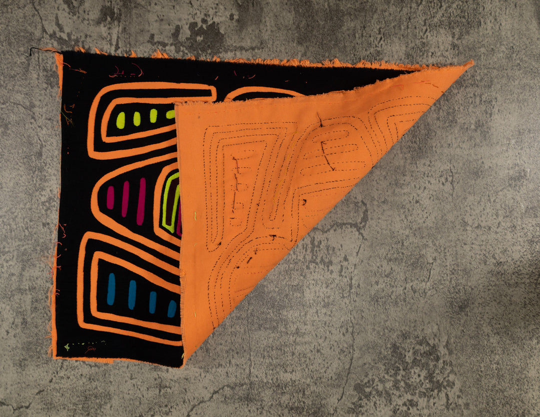 Classic Orange And Black Thunderbird Design Mola