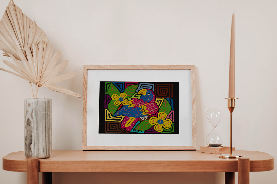 Fantasy Blue Yellow And Red Parrot Bird Mola