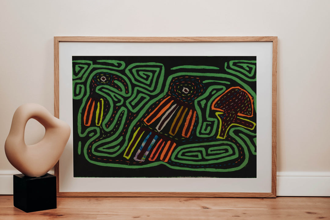 Black And Green Back Biter Jungle Bird Mola