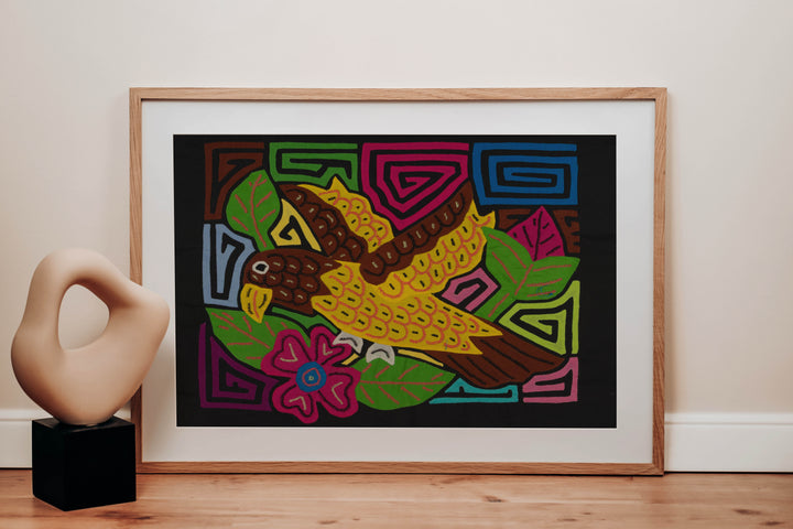 Fantasy Yellow And Brown Jungle Bird Mola