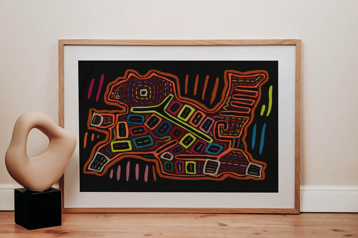 Neon Orange Psychedelic Puppy Dog Mola