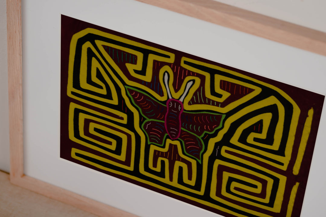 Classic Burgundy And Yellow Butterfly Mola