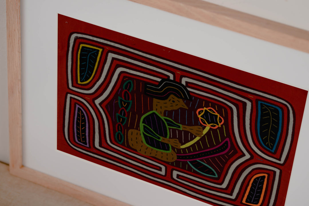 Classic Orange And White Lady In Her Garden Mola