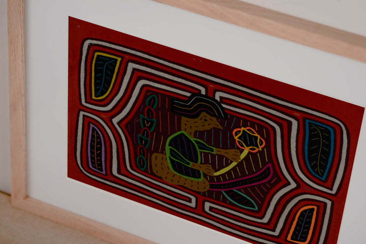 Classic Orange And White Lady In Her Garden Mola