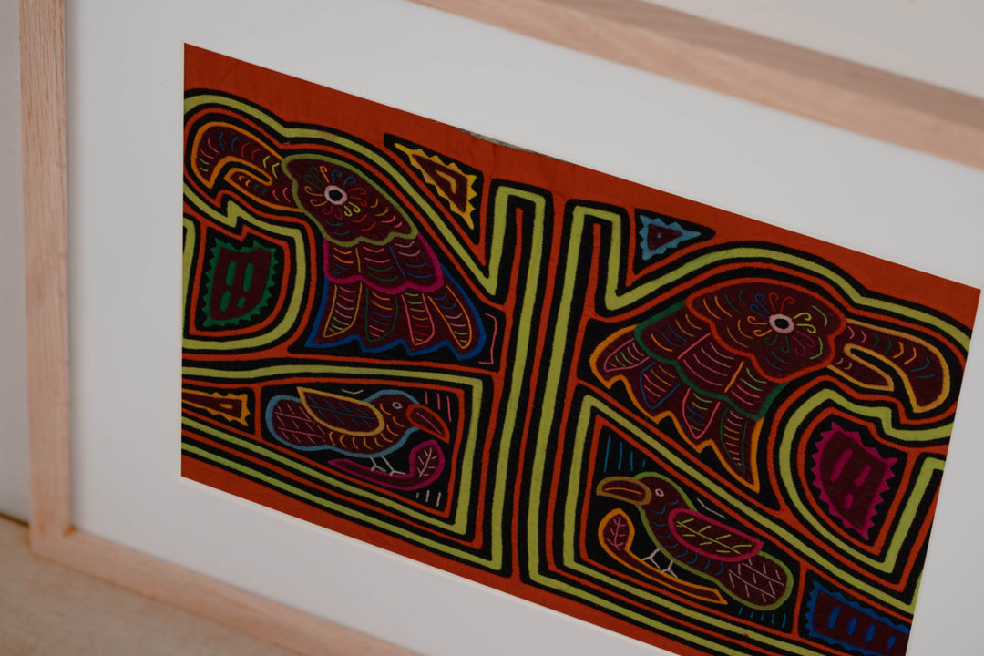 Traditional Orange And Chartruse Parrot Bird Mola