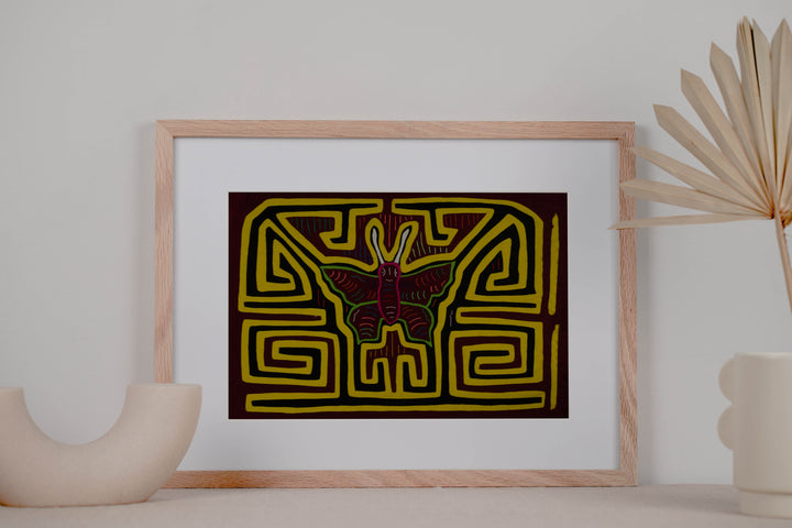 Classic Burgundy And Yellow Butterfly Mola