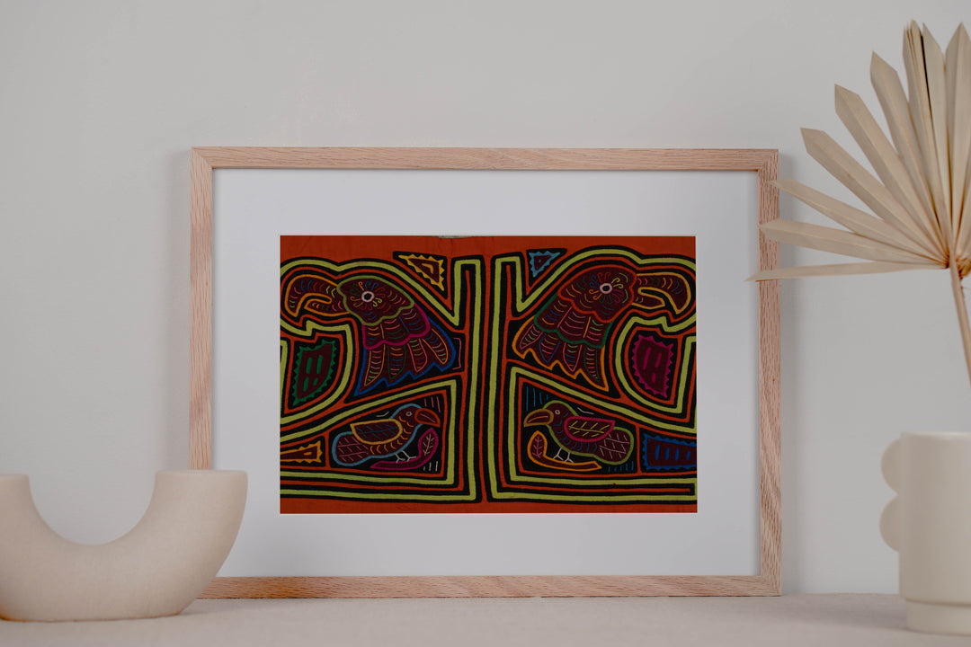 Traditional Orange And Chartruse Parrot Bird Mola