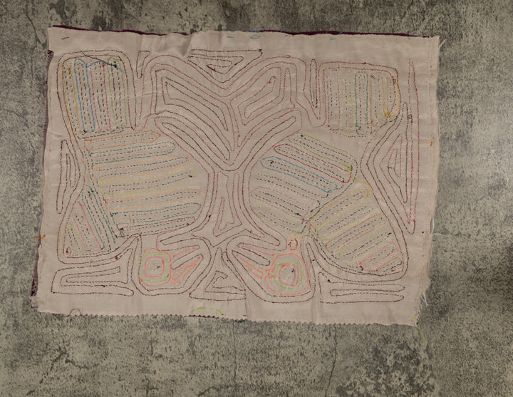 Traditional Burgundy And Silver Optical Illusion Bird Mola