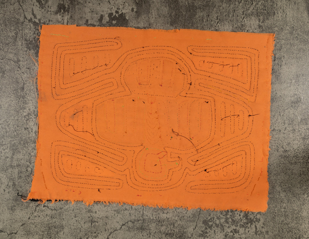 Classic Orange And Black Thunderbird Design Mola