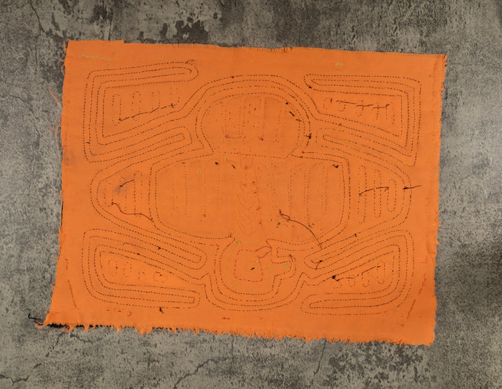 Classic Orange And Black Thunderbird Design Mola