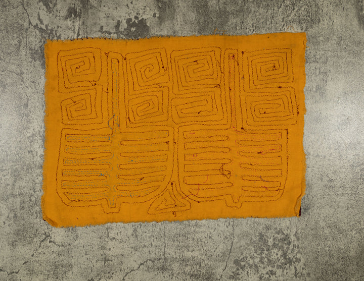 Traditional Turquoise Pink And Gold Classic Mola