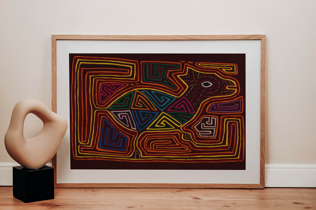 Traditional Multi-Color Deer In The Jungle Mola