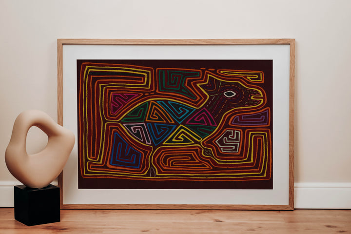 Traditional Multi-Color Deer In The Jungle Mola