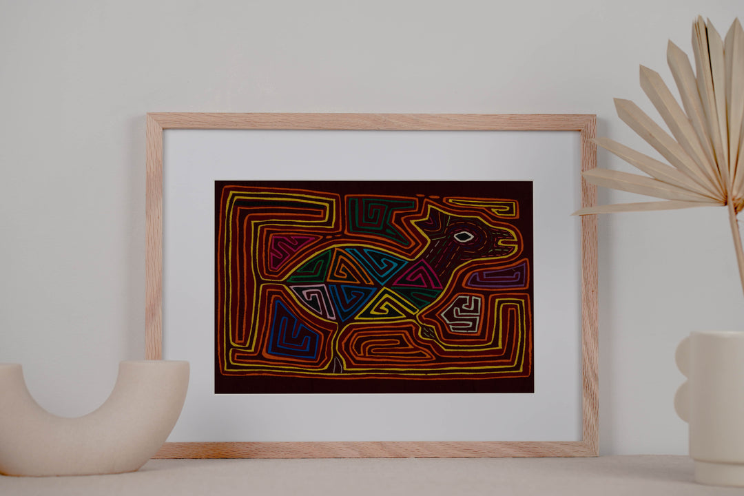 Traditional Multi-Color Deer In The Jungle Mola