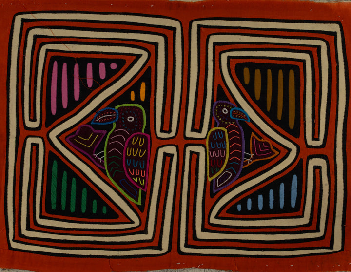 Classic Orange And White Jungle Bird Mola