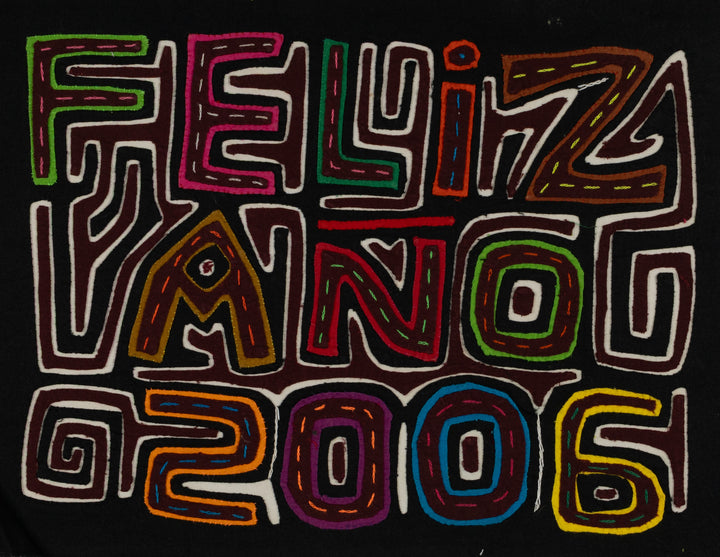 Traditional Multi-Color Happy New Year 2006 Mola