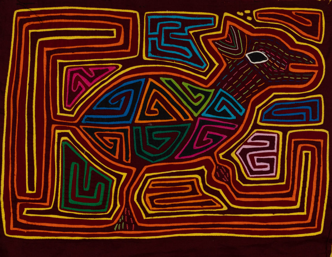 Traditional Multi-Color Deer In The Jungle Mola