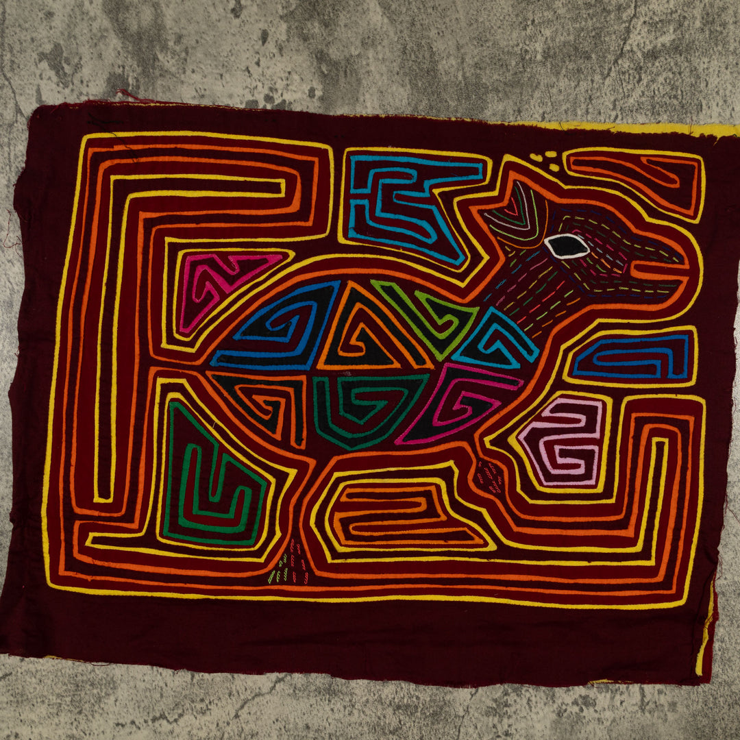 Traditional Multi-Color Deer In The Jungle Mola