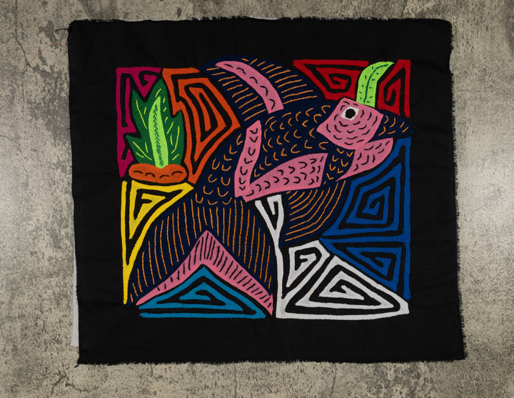 Fantasy Pink And Blue Dolphin Mola