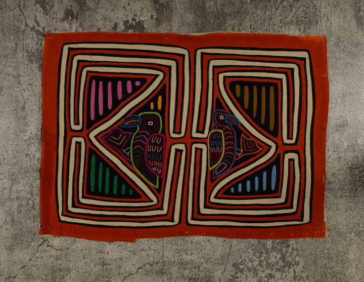 Classic Orange And White Jungle Bird Mola