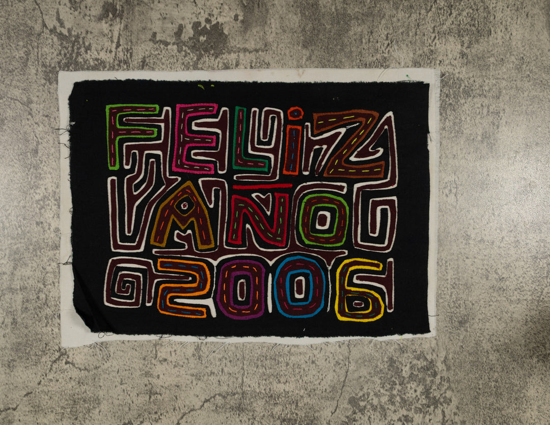 Traditional Multi-Color Happy New Year 2006 Mola