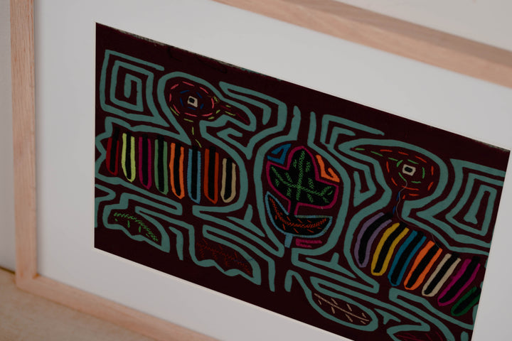 Classic Black And Turquoise Jungle Bird Mola