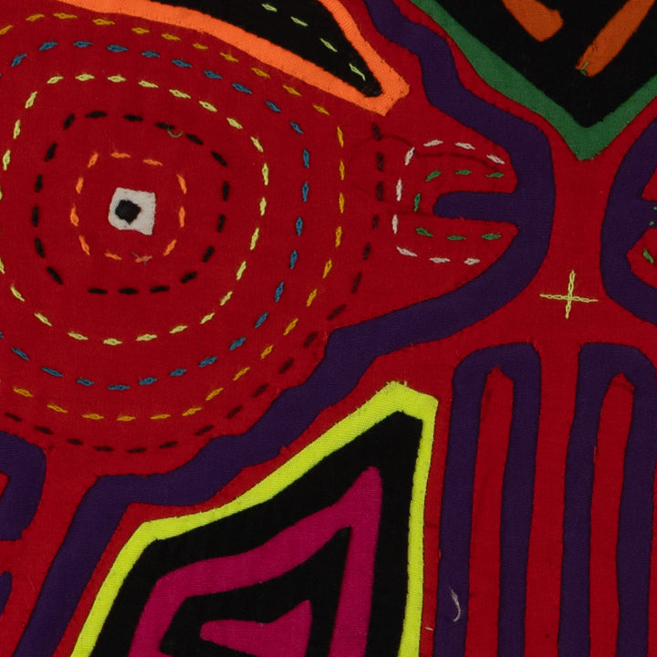 Classic Red Bird Head Mola