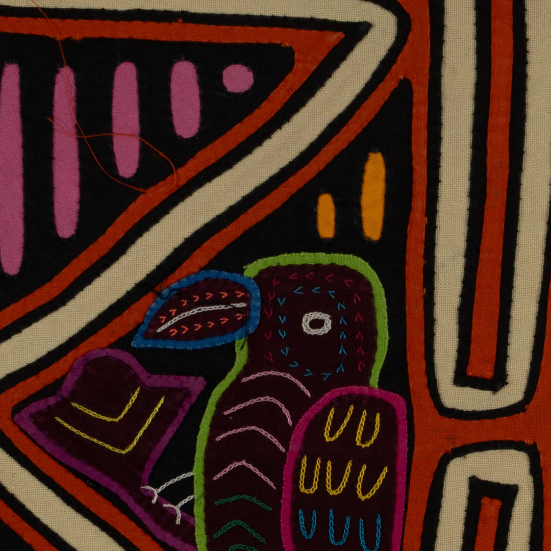 Classic Orange And White Jungle Bird Mola