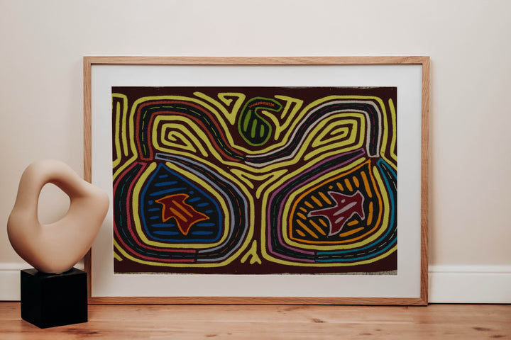 Traditional Burgundy And Yellow Classic Design Mola