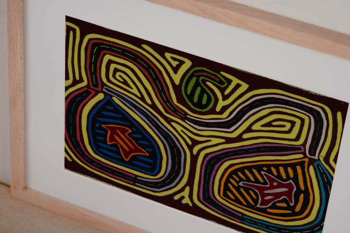 Traditional Burgundy And Yellow Classic Design Mola