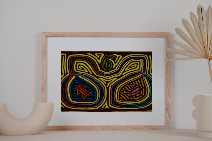 Traditional Burgundy And Yellow Classic Design Mola