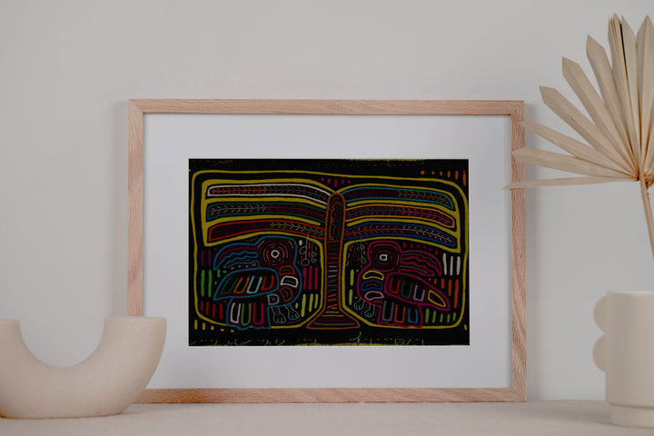 Traditional Toucan Bird And Palm Tree Mola