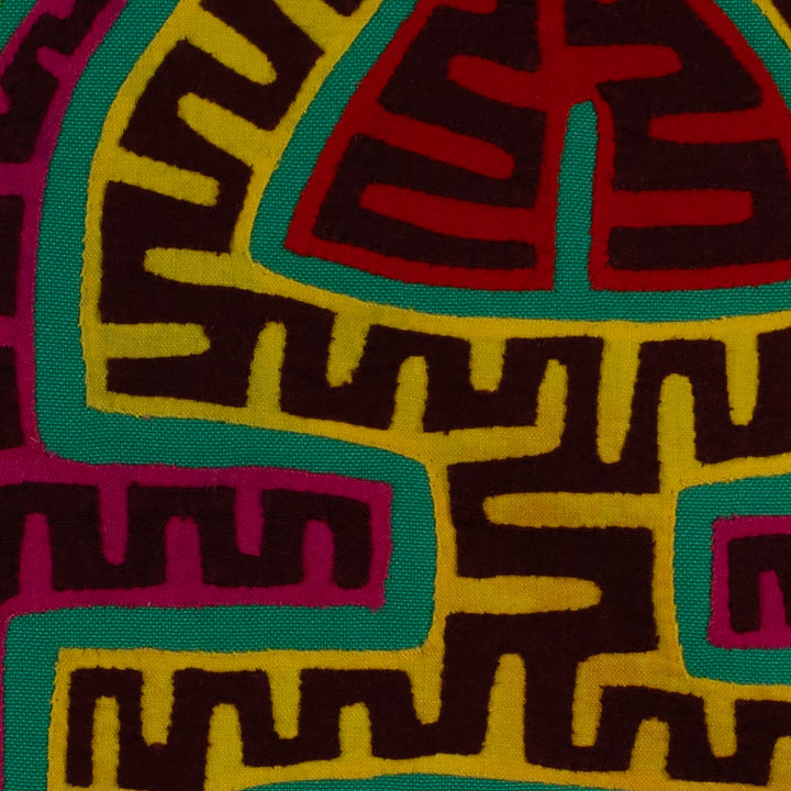 Burgundy And Yellow Arrowhead Mola