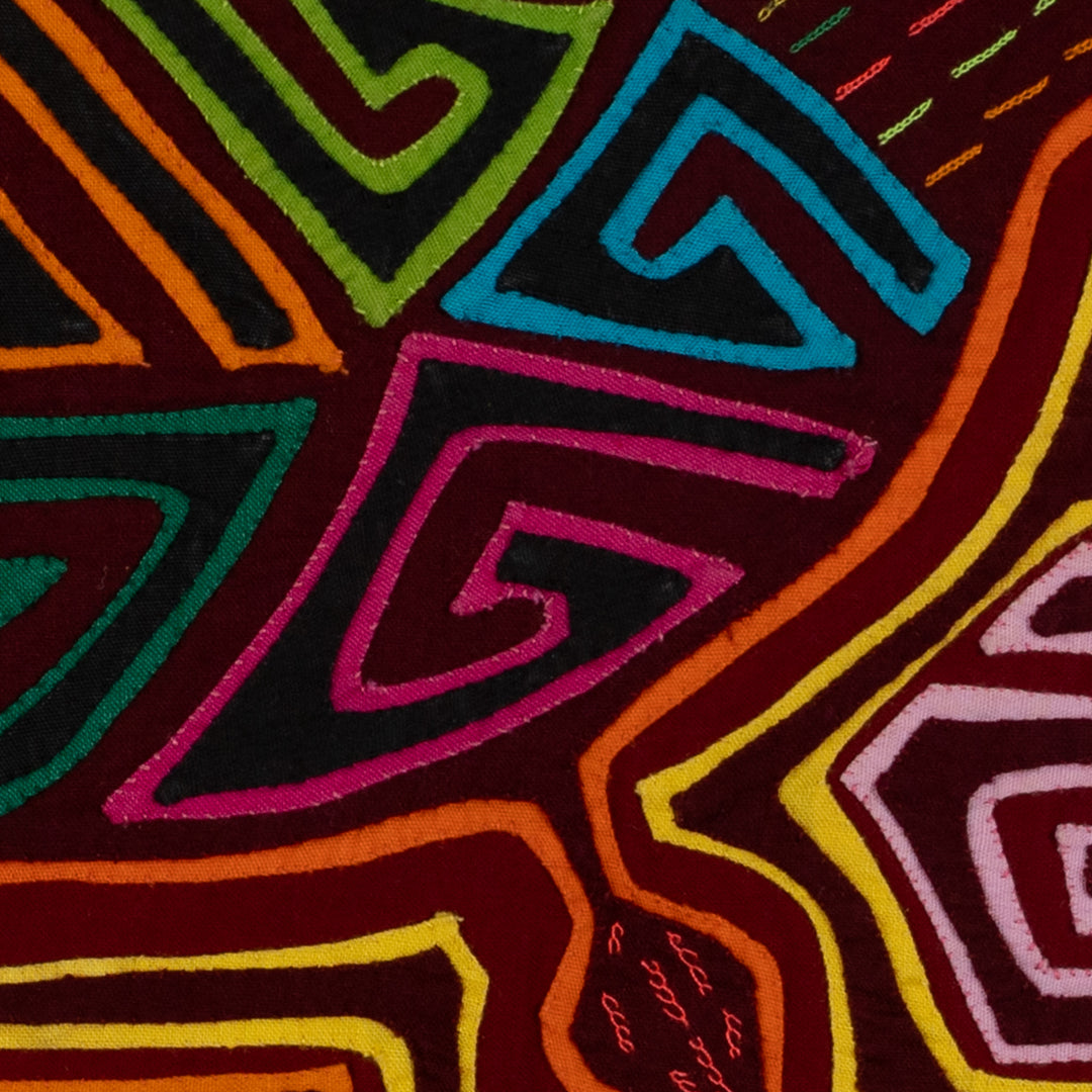 Traditional Multi-Color Deer In The Jungle Mola