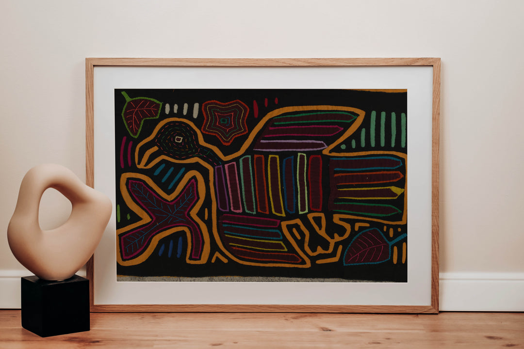 Classic Black And Gold Rainforest Bird Mola