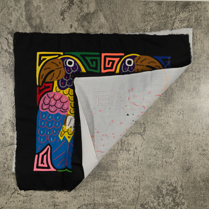 Fantasy Pink Blue And Yellow Two Toucan Parrot Bird Mola