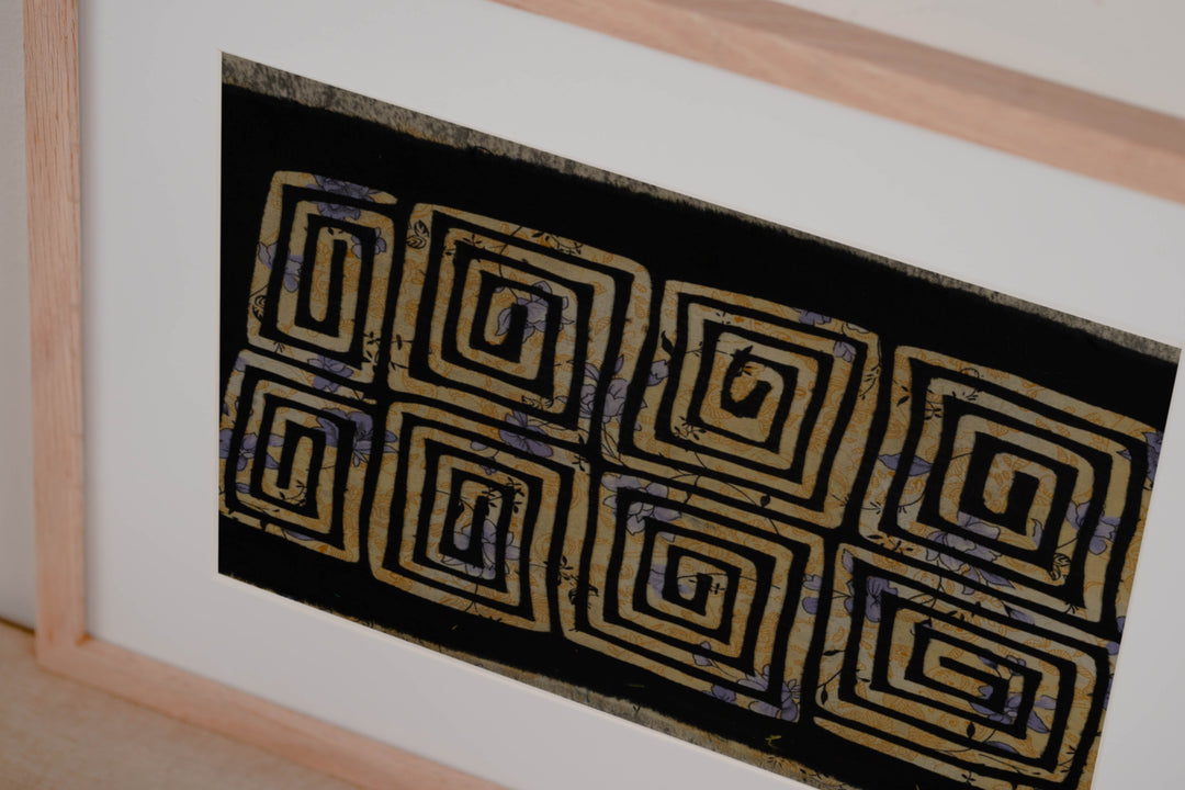 Vintage Black And Yellow Special Background Material Mola