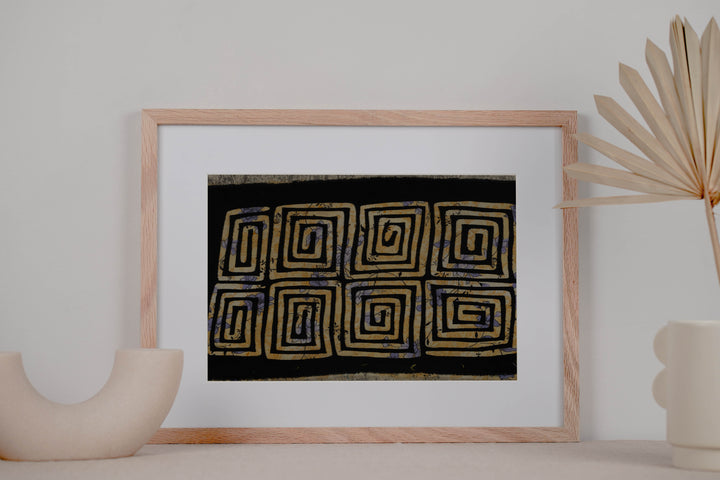 Vintage Black And Yellow Special Background Material Mola