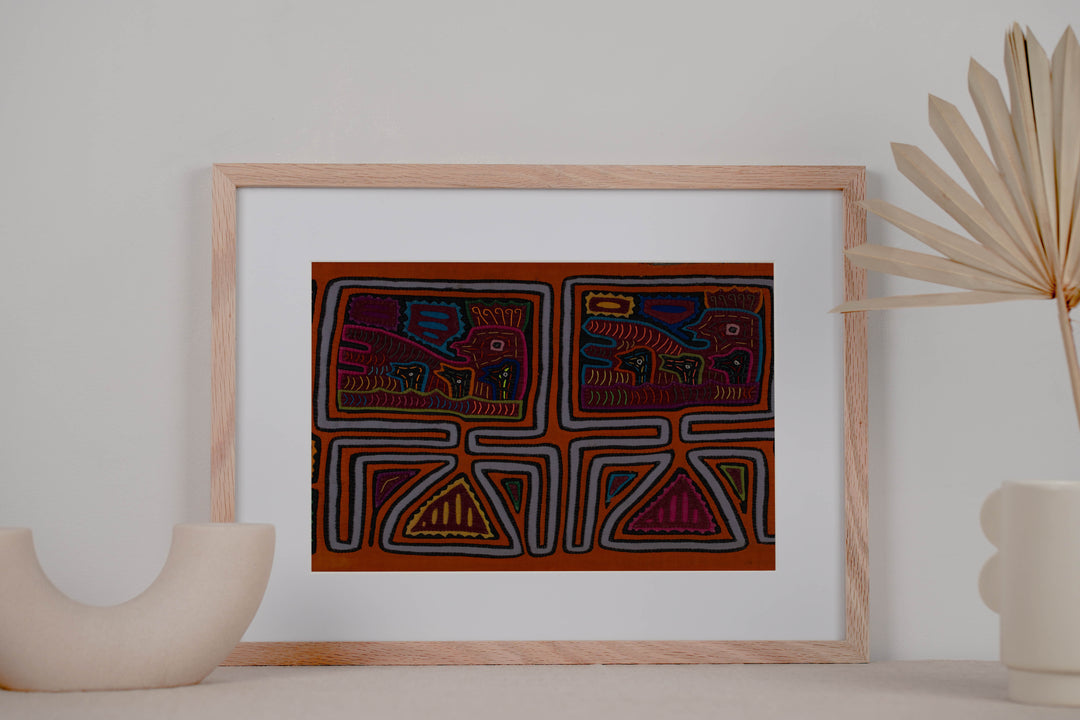 Orange Hen On Her Nest With Chicks Mola