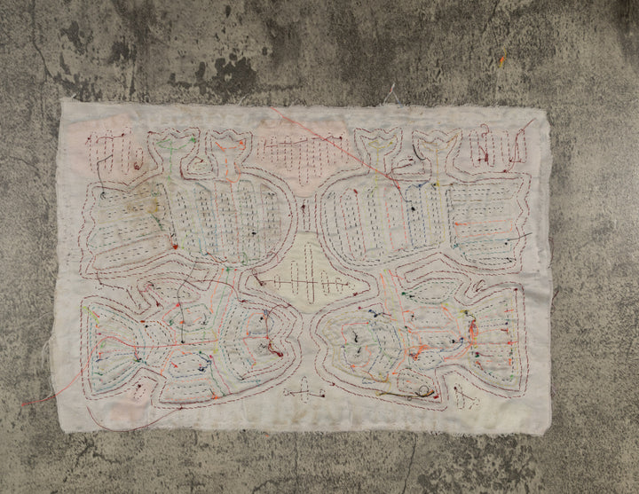 Burgundy And Silver Fish Head Mola