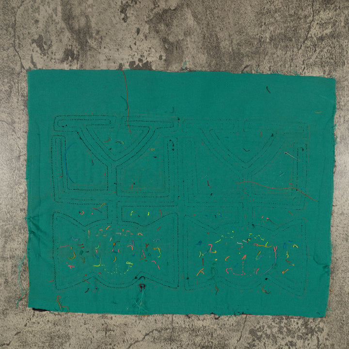 Traditional Orange And Green Big Ear Twin Sister Mola