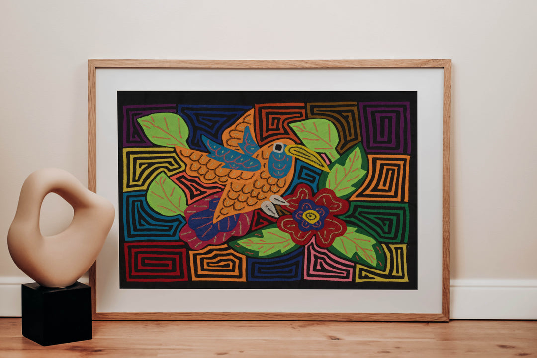 Fantasy Orange And Blue Hummingbird Mola