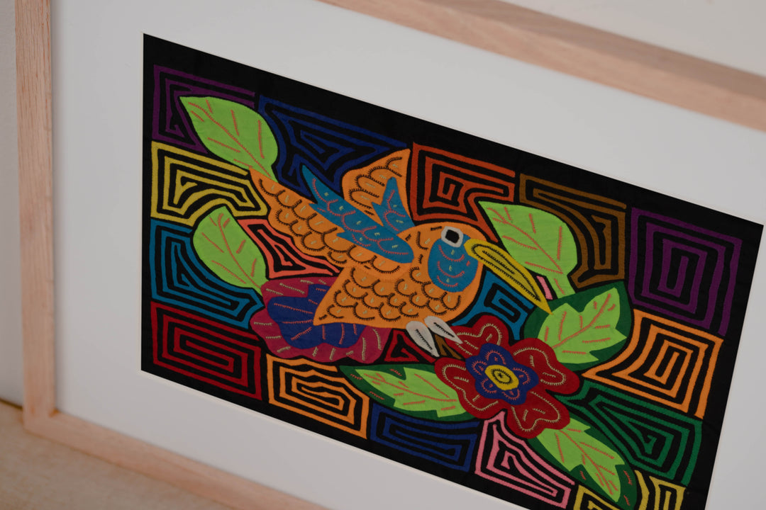 Fantasy Orange And Blue Hummingbird Mola