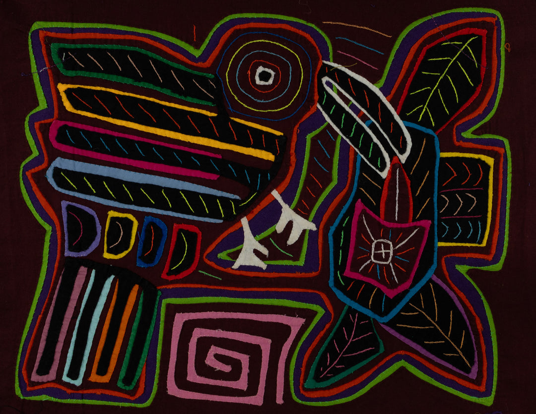 Classic Rainbow Colors Hummingbird And Flower Mola