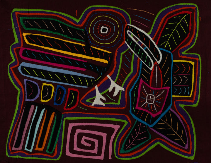 Classic Rainbow Colors Hummingbird And Flower Mola