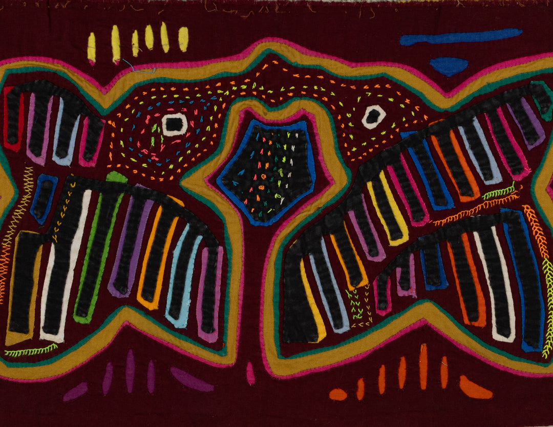 Traditional Multi-Color Hummingbird Kiss Mola