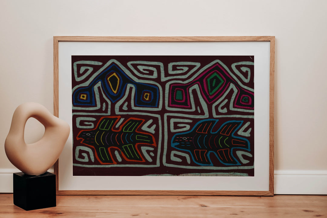 Classic Burgundy And Blue Fish Mola