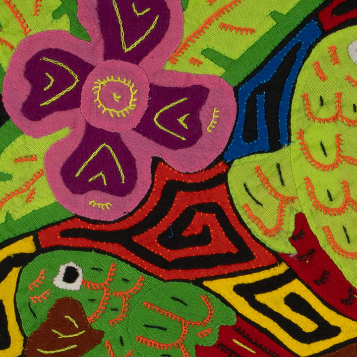 Fantasy Green And Pink Two Parrot Bird Mola