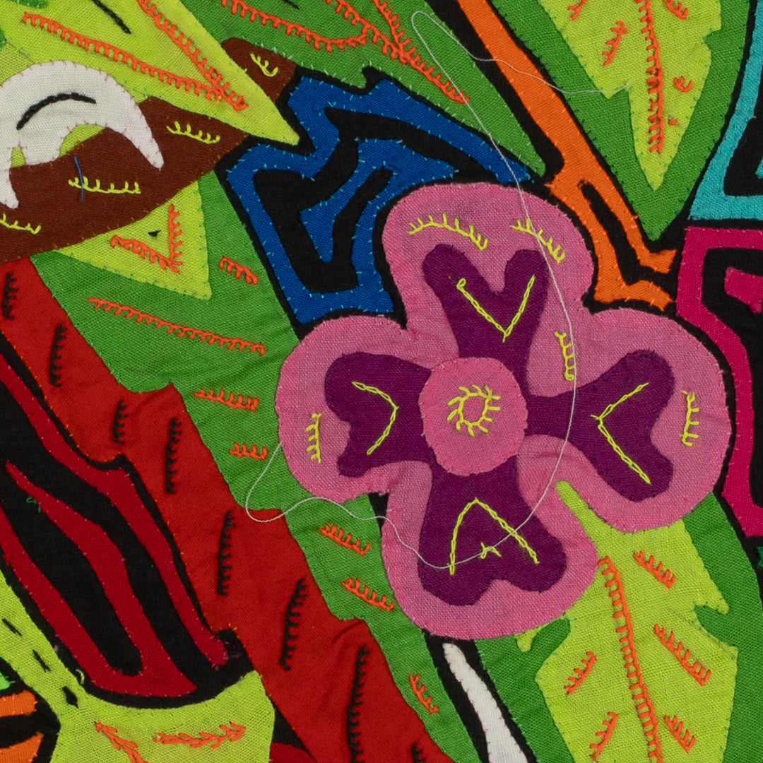 Fantasy Green And Pink Two Parrot Bird Mola