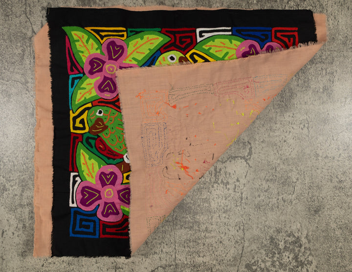 Fantasy Green And Pink Two Parrot Bird Mola